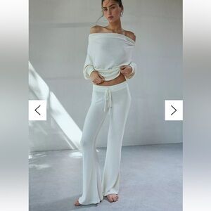 Urban Outfitters Out From Under Cream Soft Plush Flare Leg Lounge Pant Medium